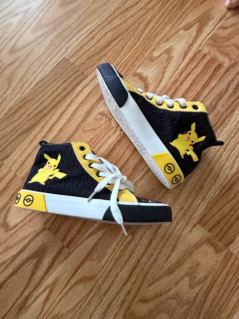Kids Black & Yellow Character High-Top Sneakers